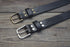 Black Full Grain Leather Belt Tapered Tip